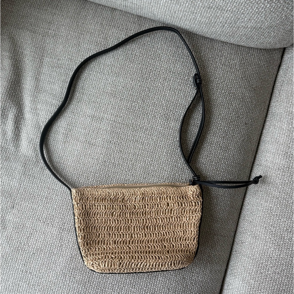 Zara Rattan/Straw Crossbody Bag